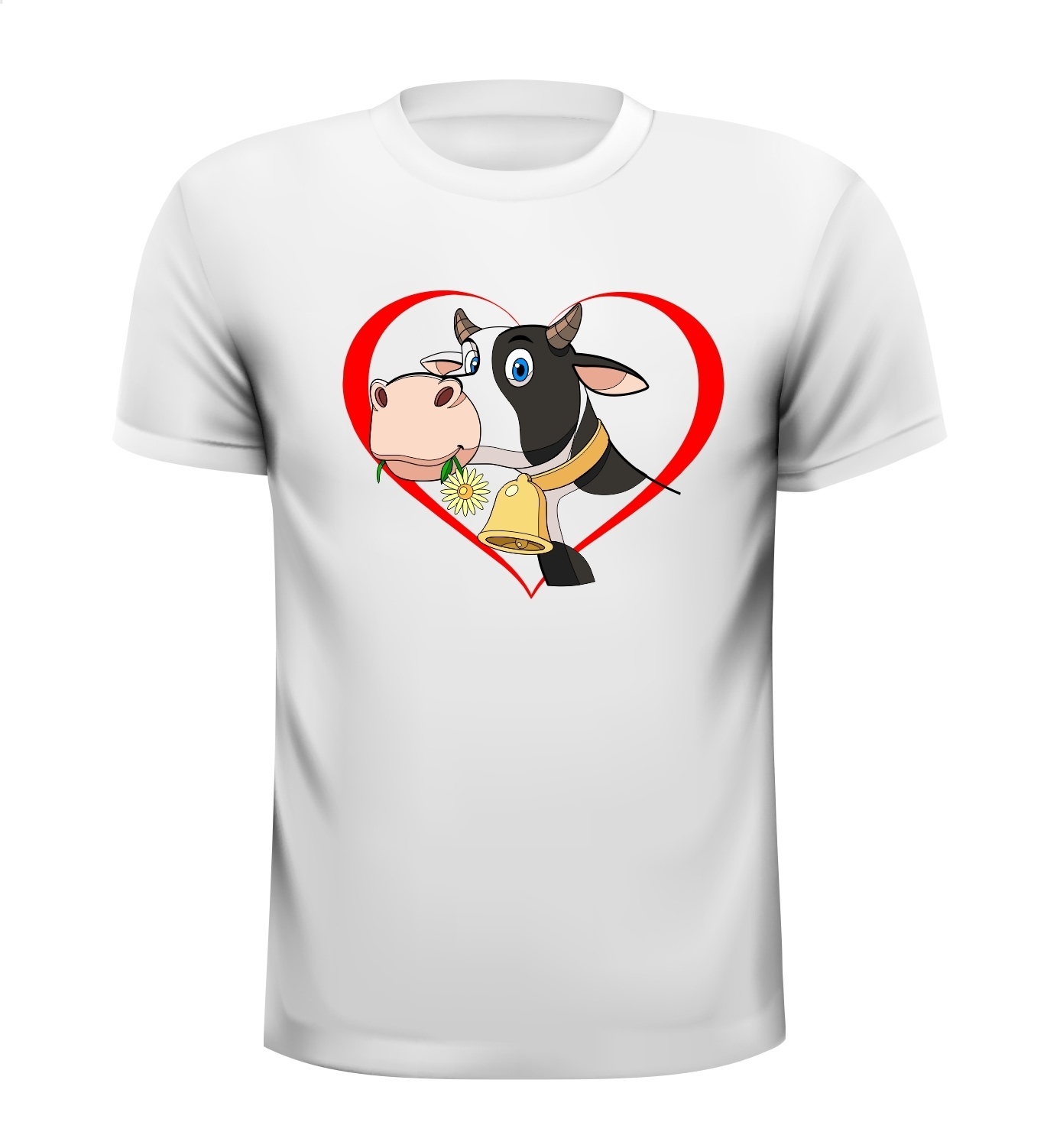 hou van koeien shirt liefde rood hart