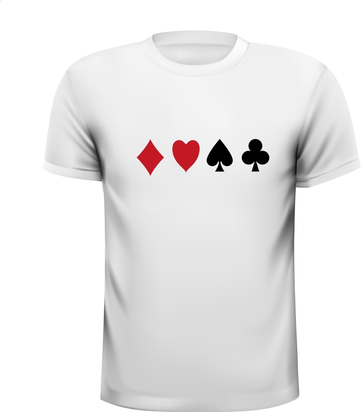 kaartspel Diamanten Hart t-shirt koning harten