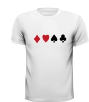 Kaartspel Diamanten Hart t-shirt koning harten Kaartspel Diamanten Hart t-shirt koning harten