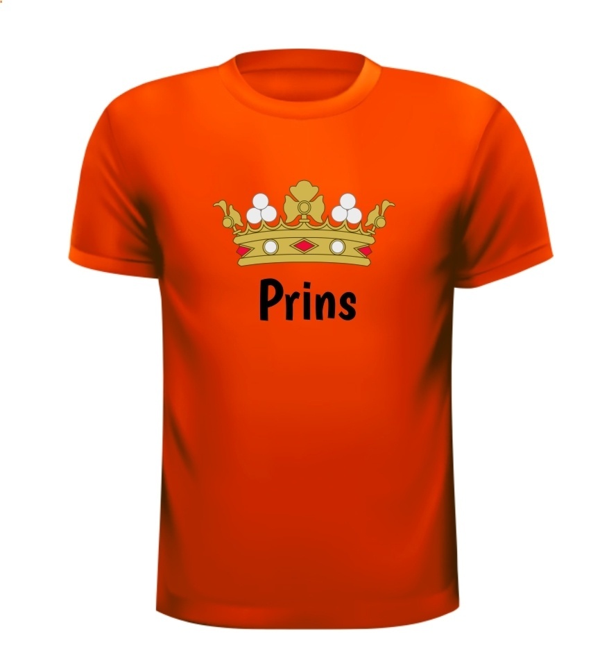 Koningsdag prins T-shirt vrolijk oranje