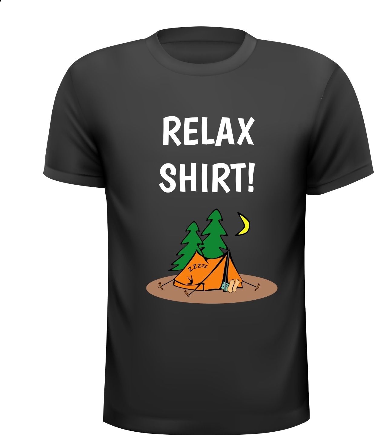 Relax camping tent kamperen gek T-shirt