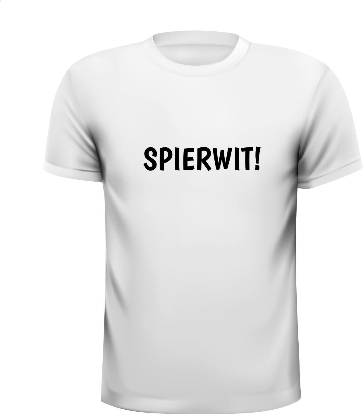 Spierwit T-shirt tekst grappig