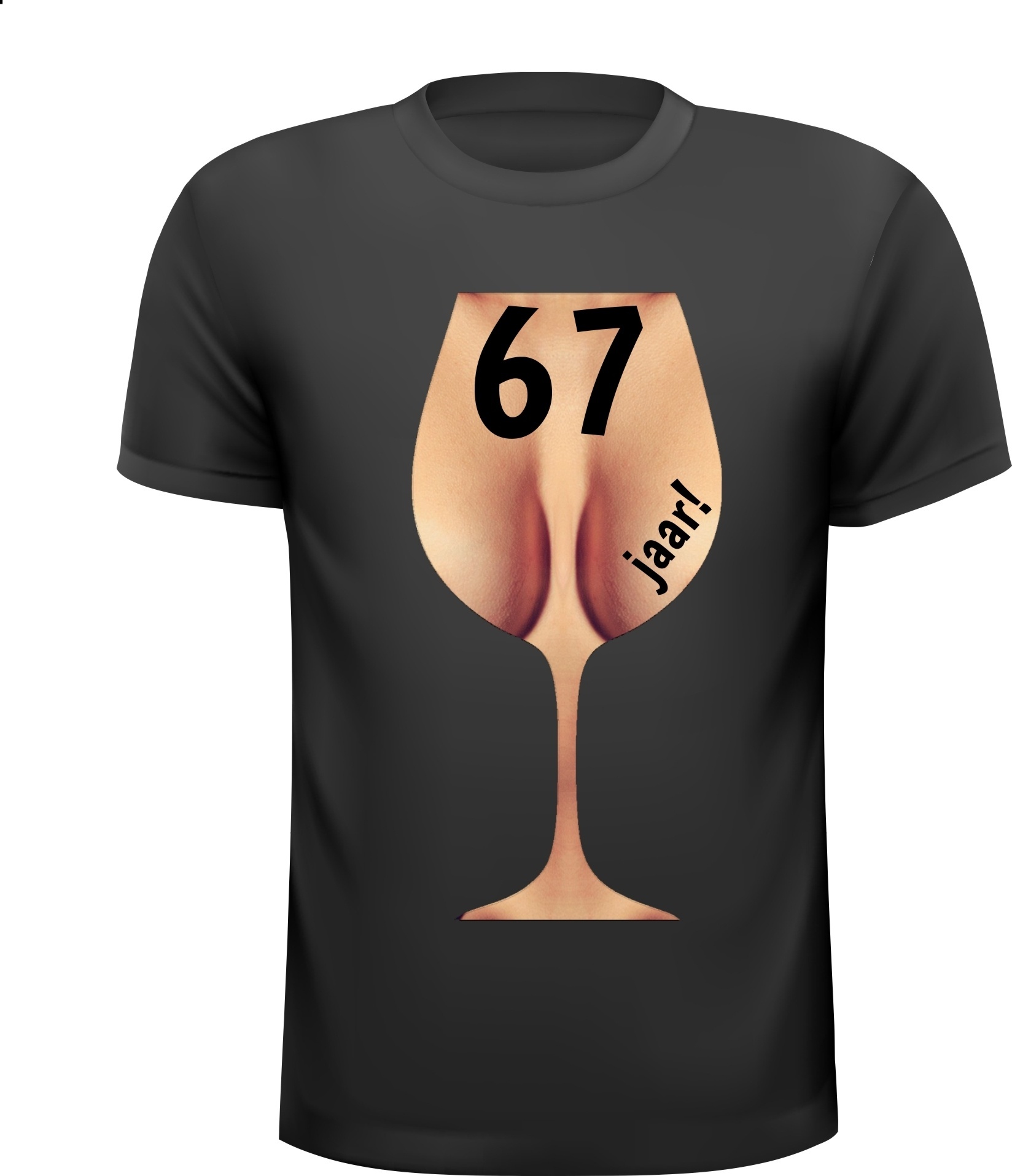 verjaardagscadeau sexy opwindend stout leeftijd t-shirt 67-jarige borsten