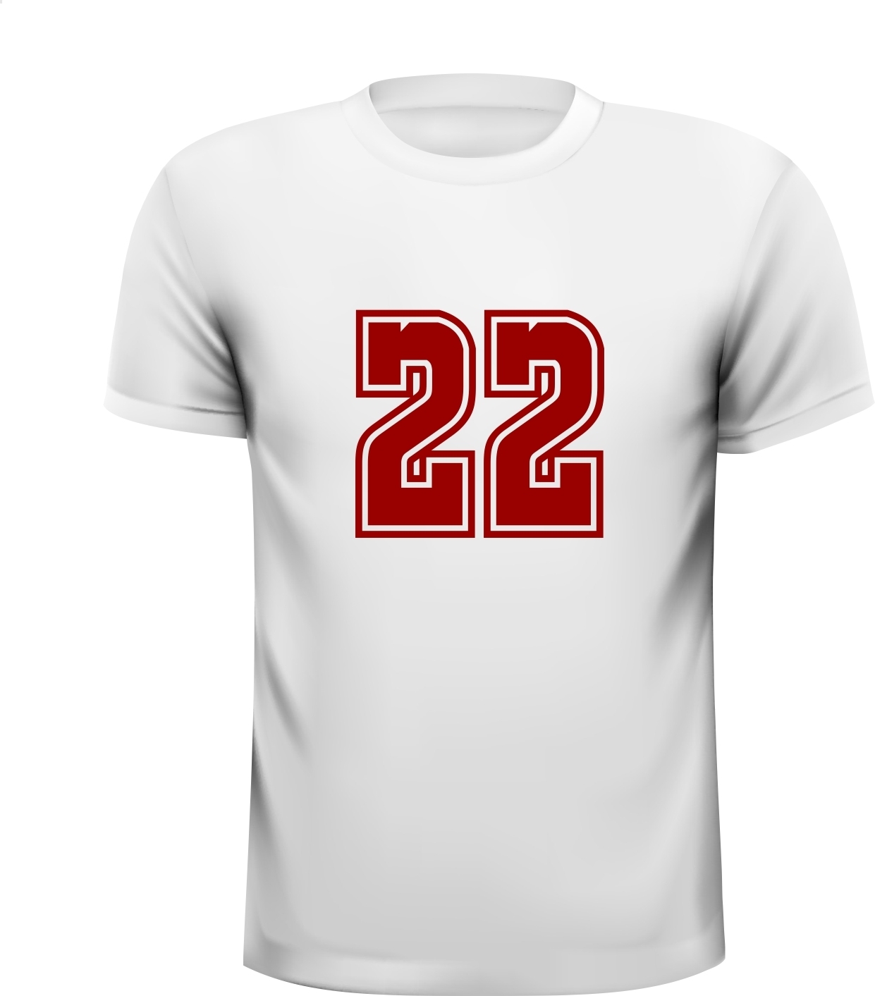 22 getal leeftijd T-shirt kado verjaardag