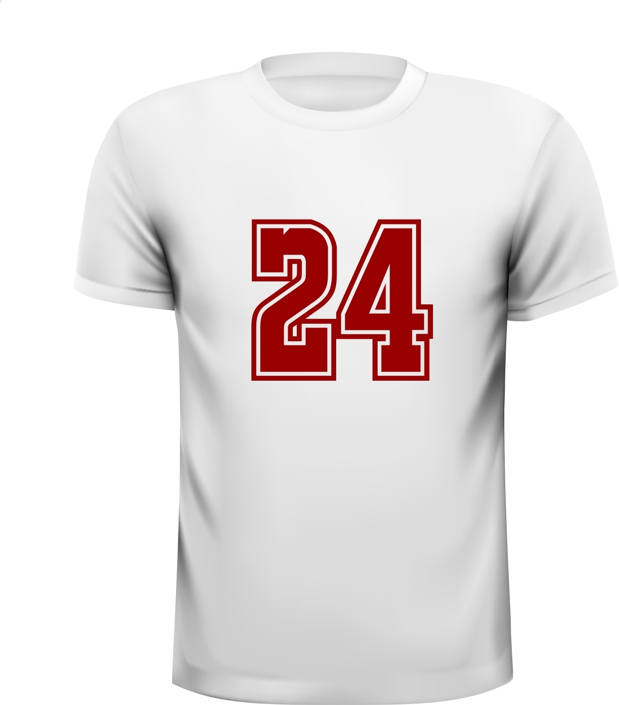 24 getal leeftijd T-shirt kado verjaardag