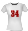 foto 2 Getal 34 robijnrood leeftijd T-shirt