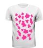 Koeienprint shirt in neon roze opdruk