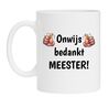 Onwijs bedankt meester koffiemok bedankje voor afscheid bassischool