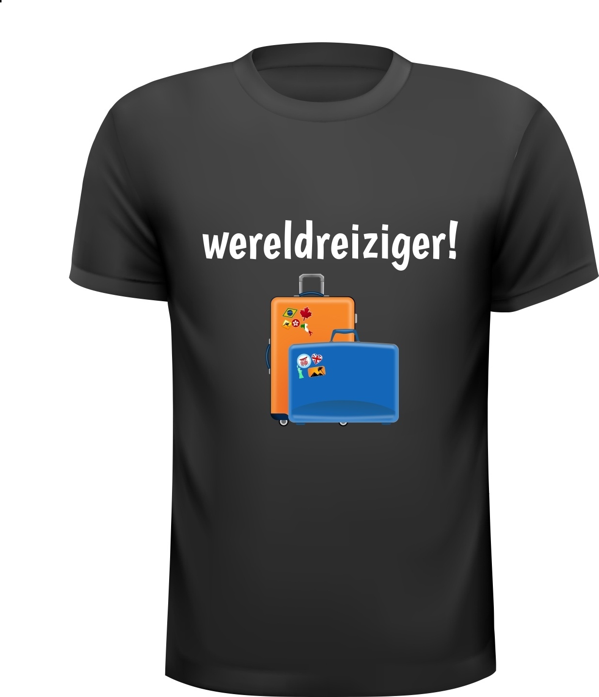 wereldreiziger koffers reizen vakantie T-shirt