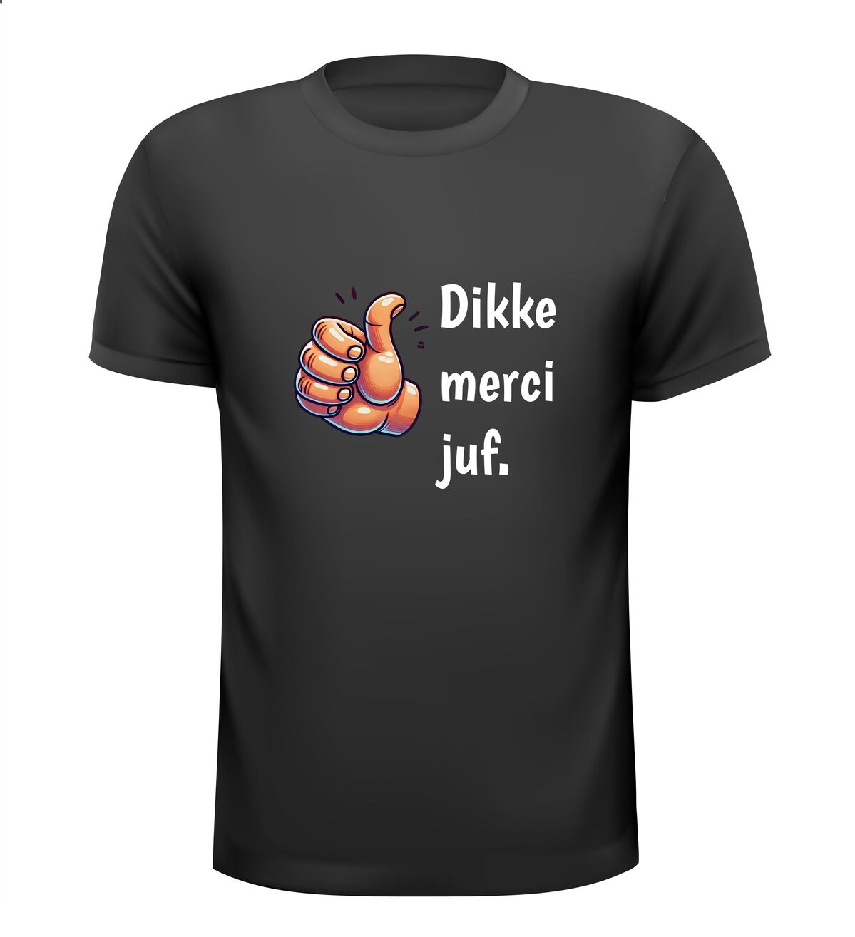 dikke merci juf T-shirt bedankje voor het schooljaar