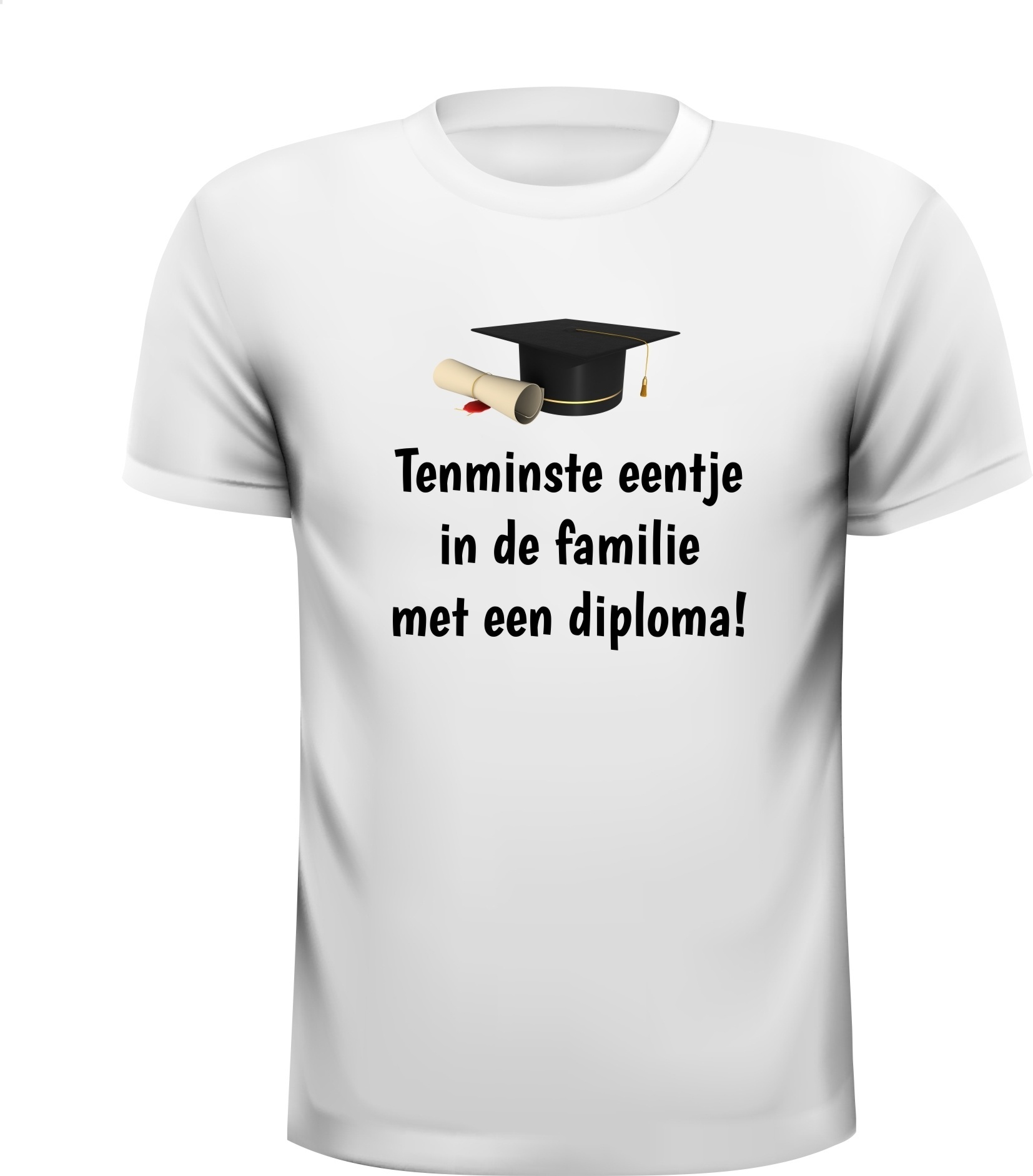Geslaagd super grappig gek T-shirt eindelijk familie diploma