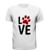 honden poot hond liefde t-shirt houden van