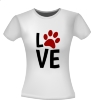 foto 2 honden poot hond liefde t-shirt houden van