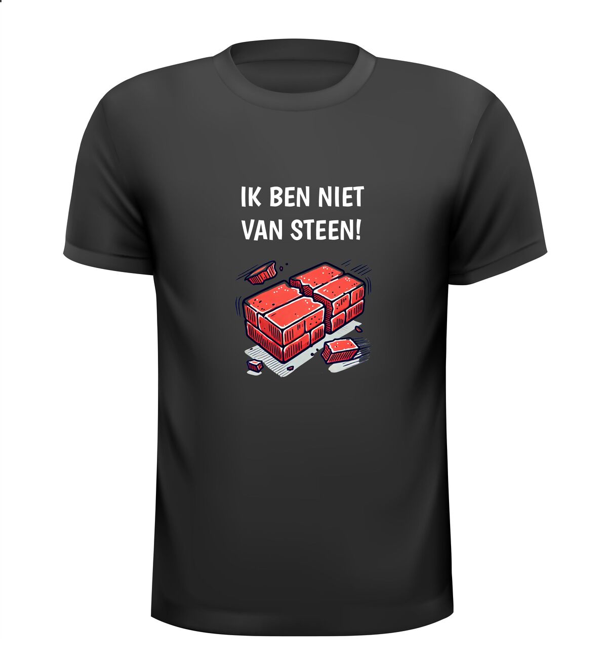 Ik ben niet van steen T-shirt grappig