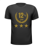 12,5 jaar jubileum glitter goud T-shirt 12,5 jaar jubileum glitter goud T-shirt