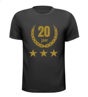 20 jaar jubileum glitter goud T-shirt 20 jaar jubileum glitter goud T-shirt