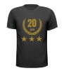 foto 1 20 jaar jubileum glitter goud T-shirt
