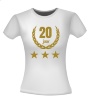 foto 4 20 jaar jubileum glitter goud T-shirt