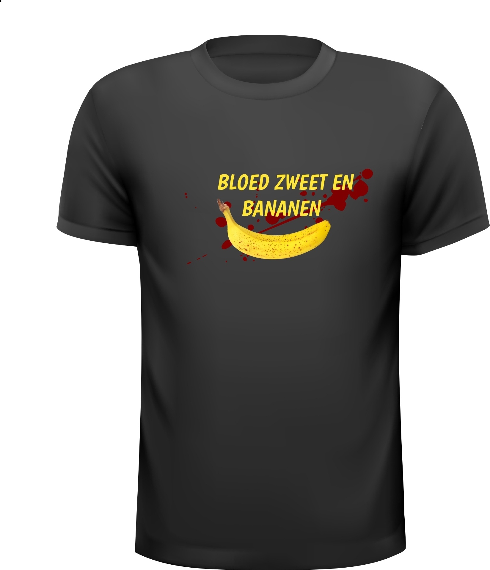 bloed zweet en bananen T-shirt korte mouw