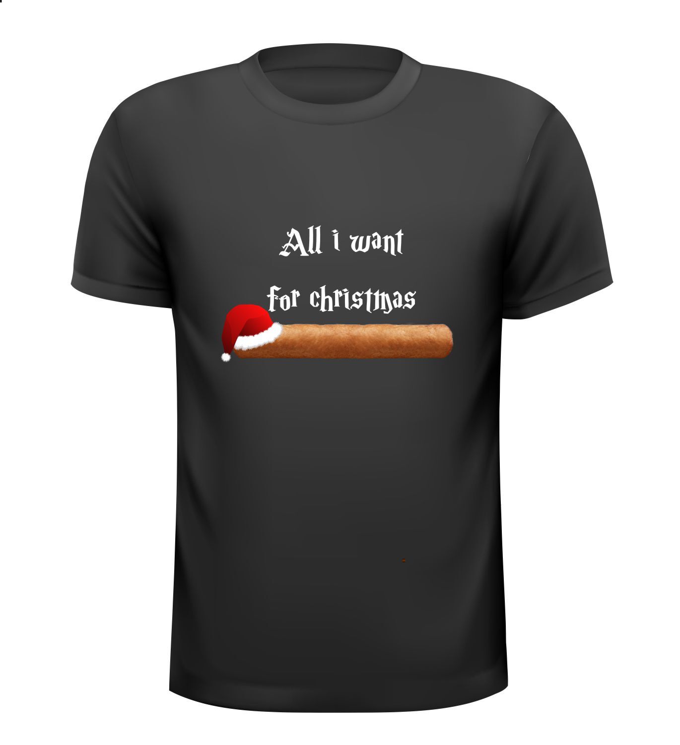 all i want for christmas is frikandel fast food grappig kerst T-shirt