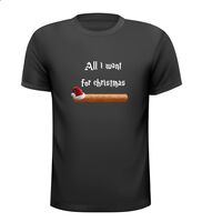 All i want for christmas is frikandel fast food grappig kerst T-shirt All i want for christmas is frikandel fast food grappig kerst T-shirt