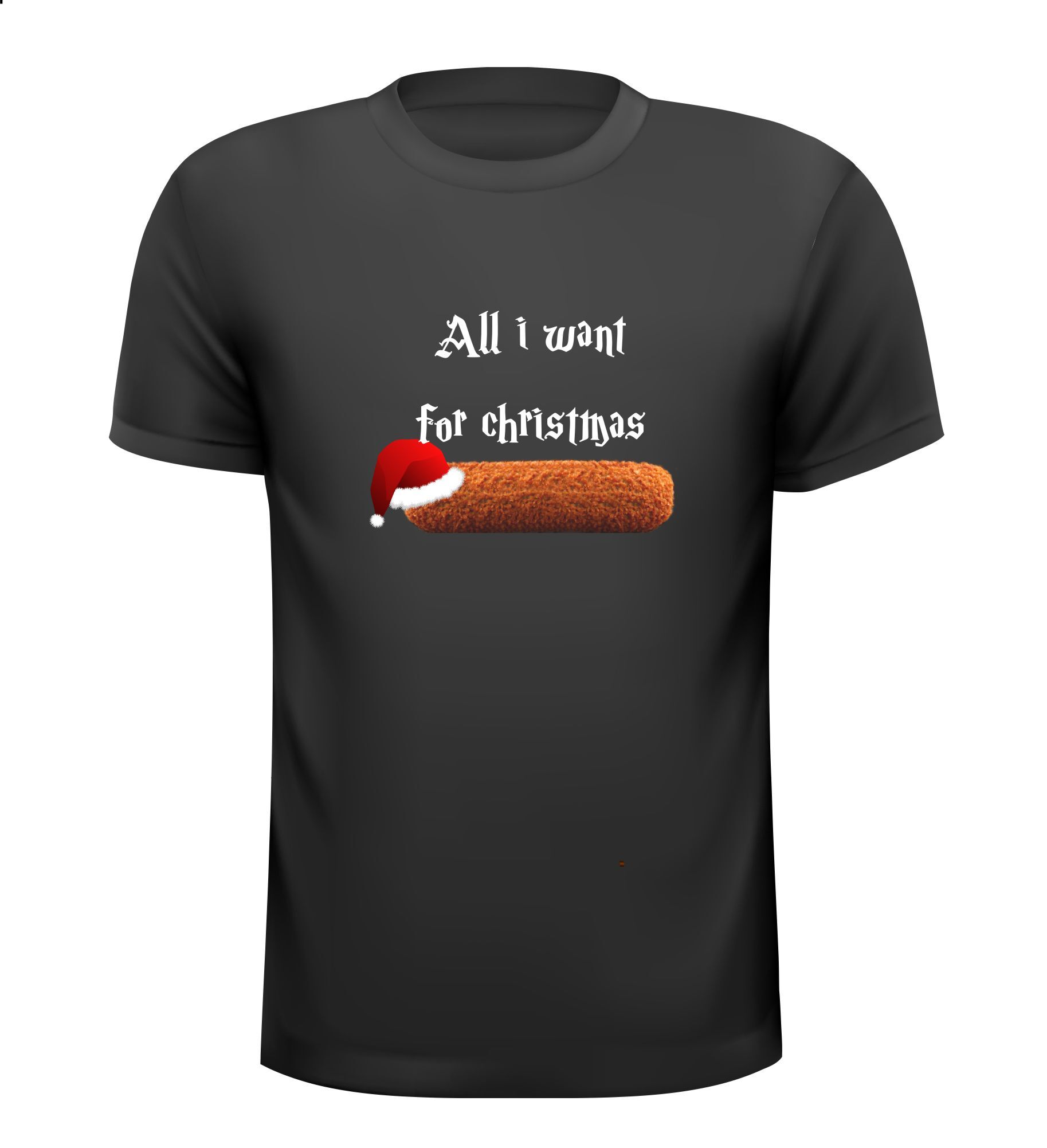 all i want for christmas kroket grappig en gek kerst T-shirt