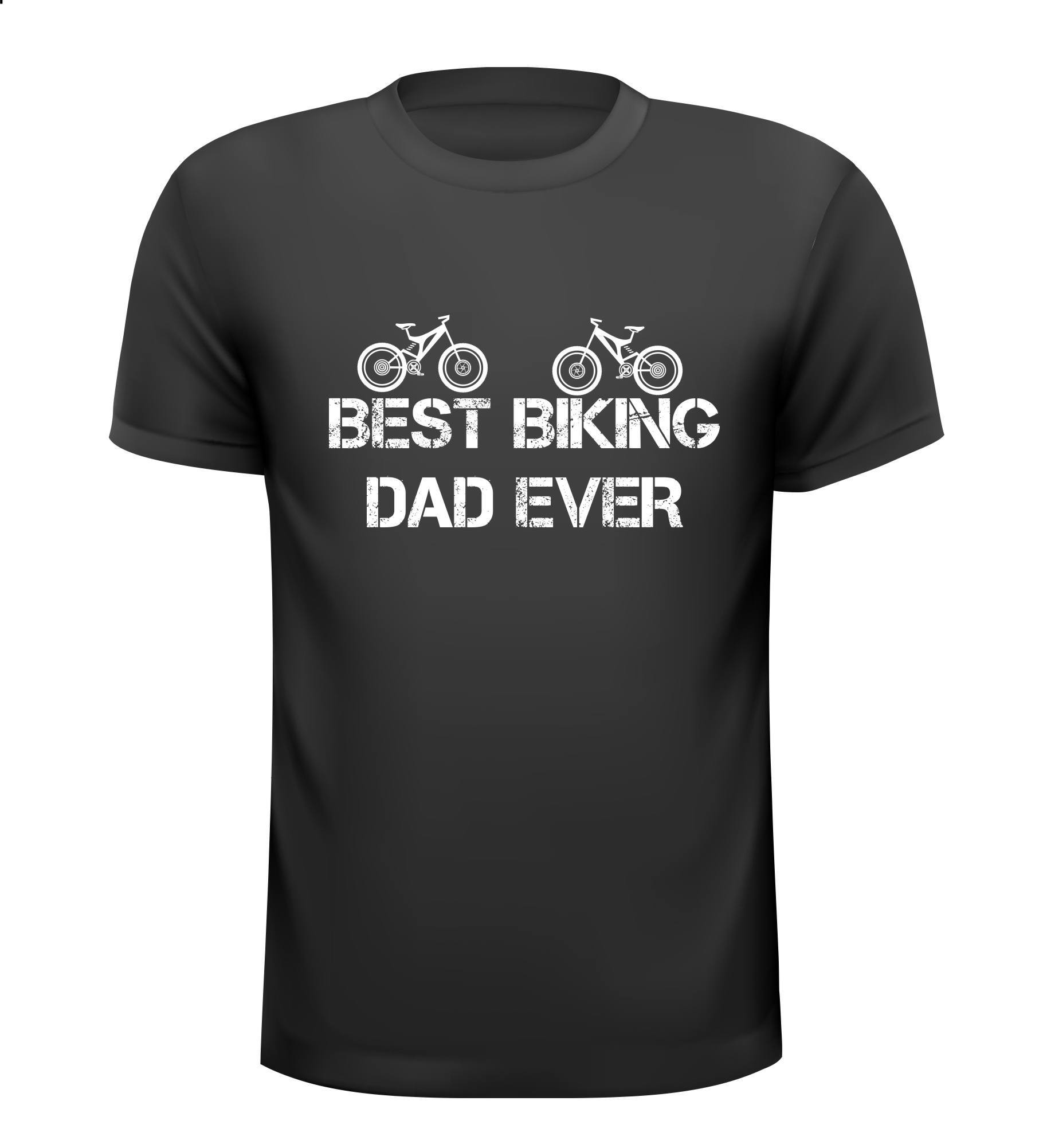 best biking dad ever mtb mountainbike fully hardtail fiets shirt