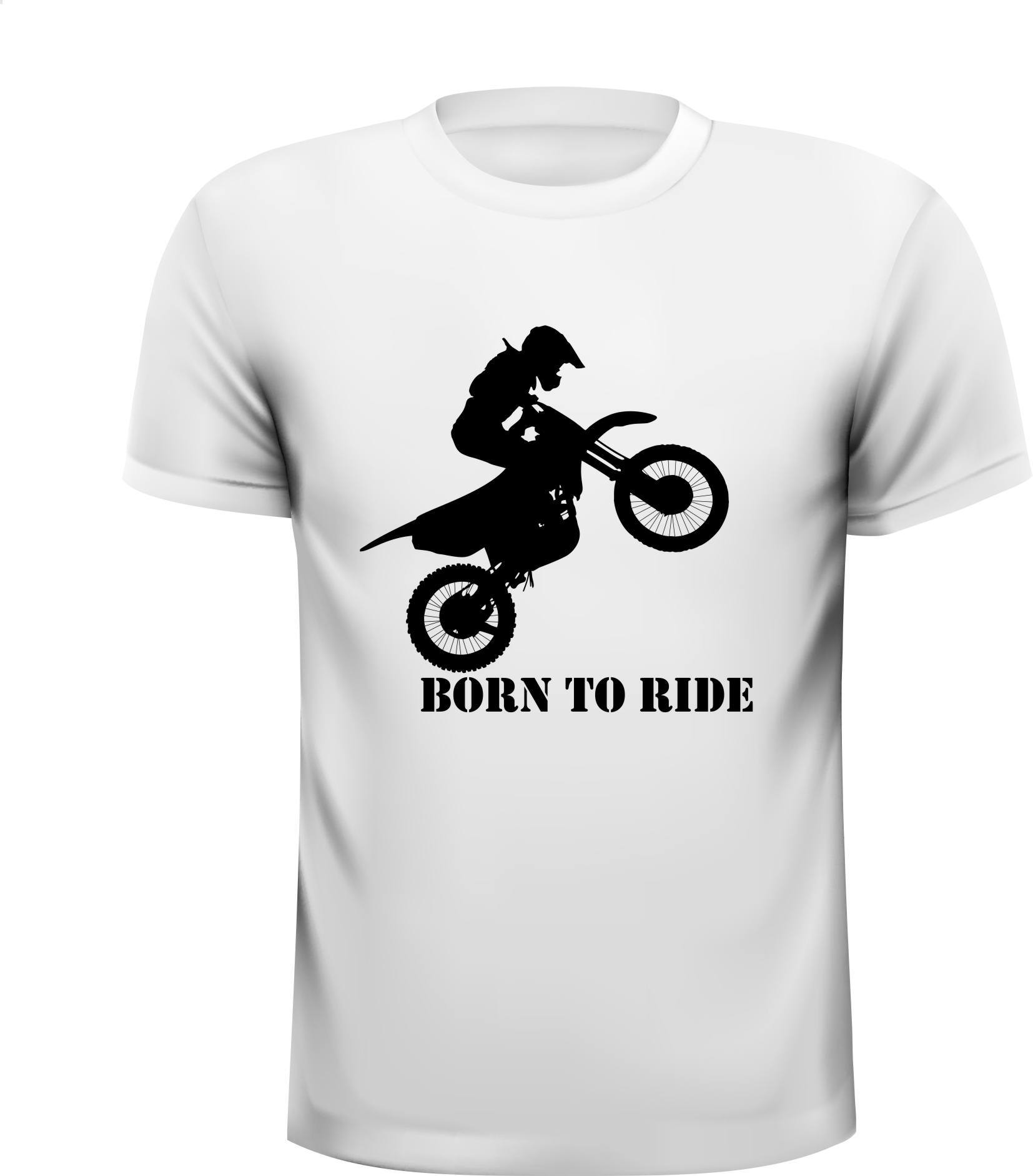 Born to ride crossmotor motorfiets T-shirt