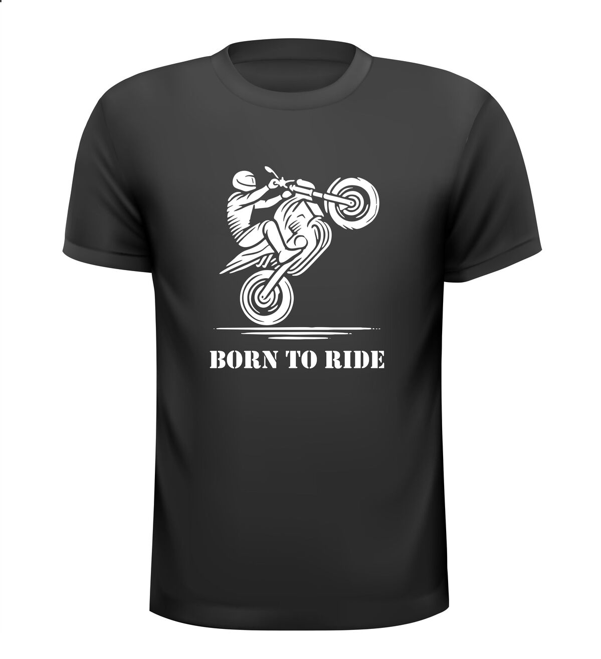 Born to ride crossmotor motorfiets T-shirt