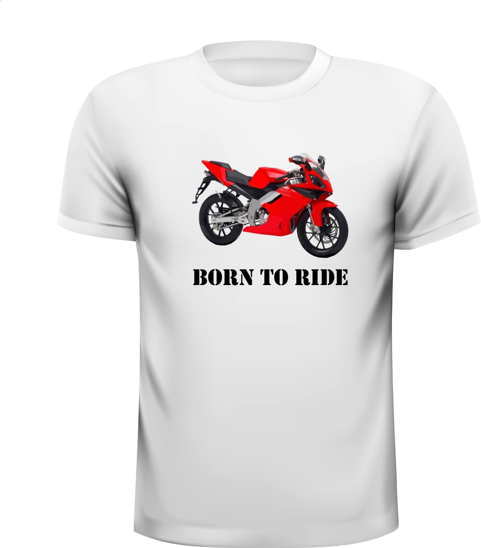 born to ride racemonster motorfiets racen T-shirt snelheid monster