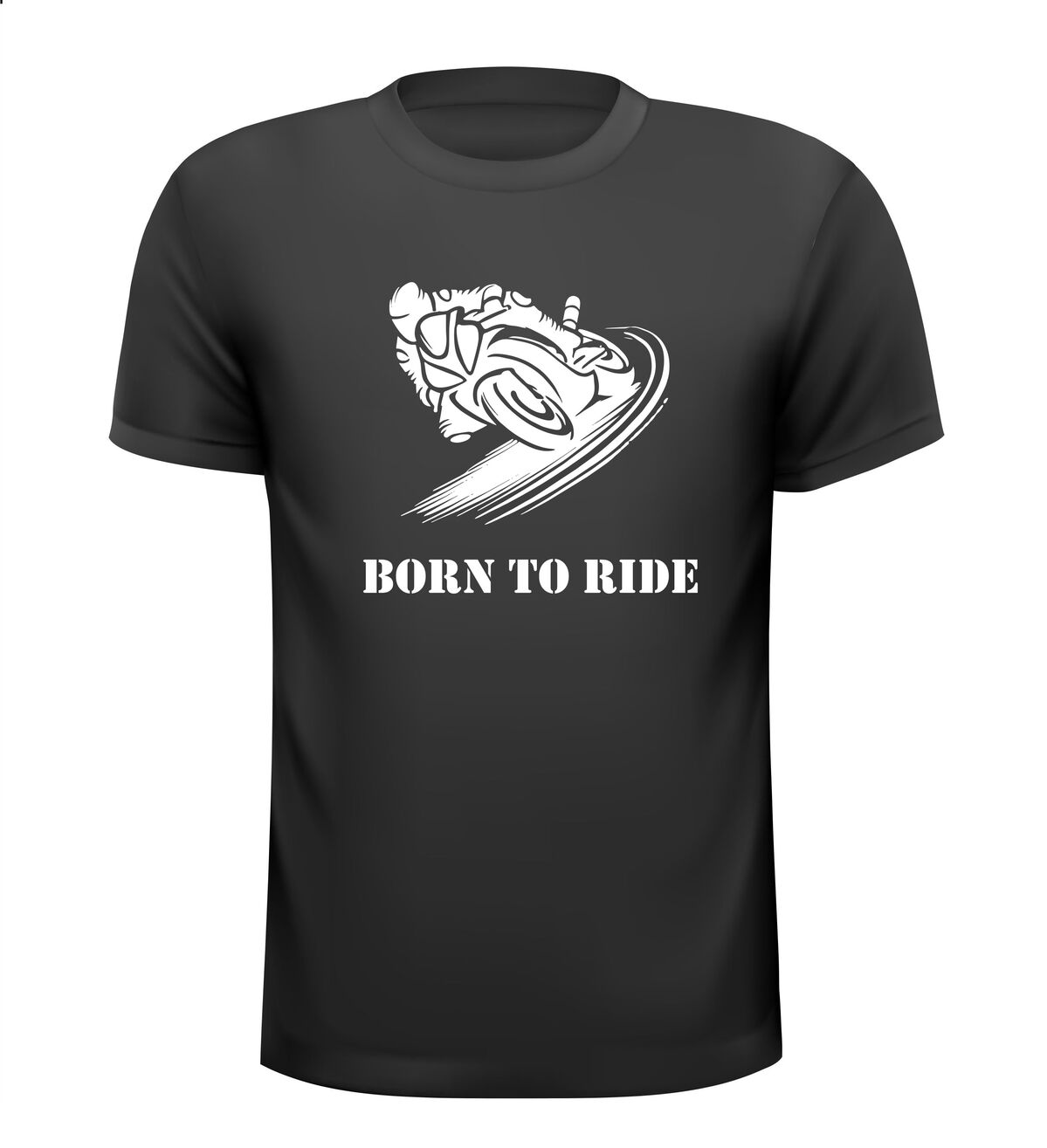 born to ride racemonster motorfiets racen T-shirt snelheid monster