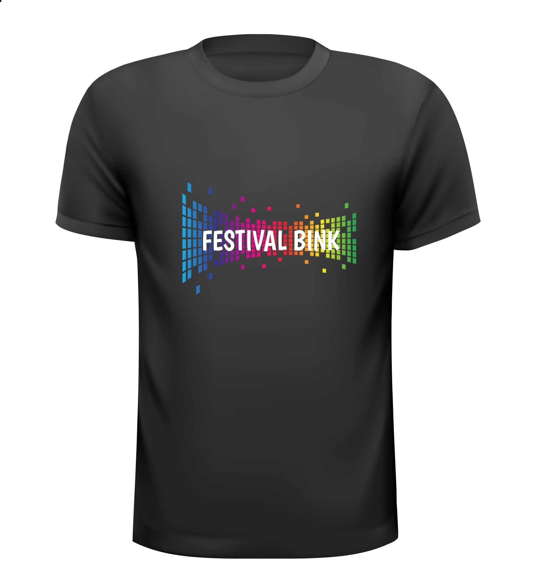 Festival bink t-shirt kleurrijk vrolijk