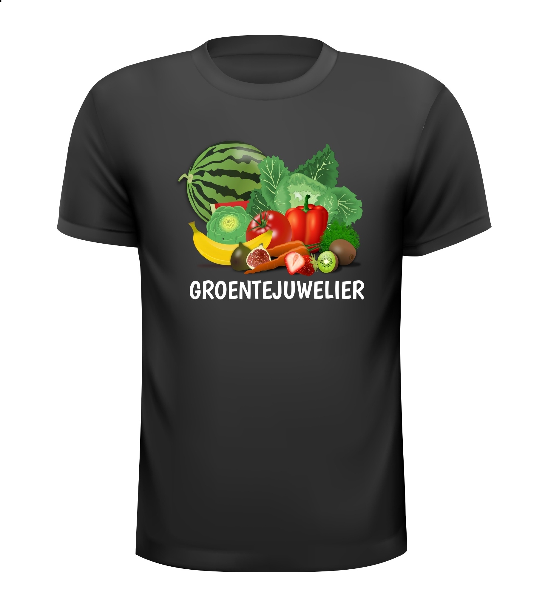 groentejuwelier groenteboer fruit groenten vers grappig leuk T-shirt groentevrouw