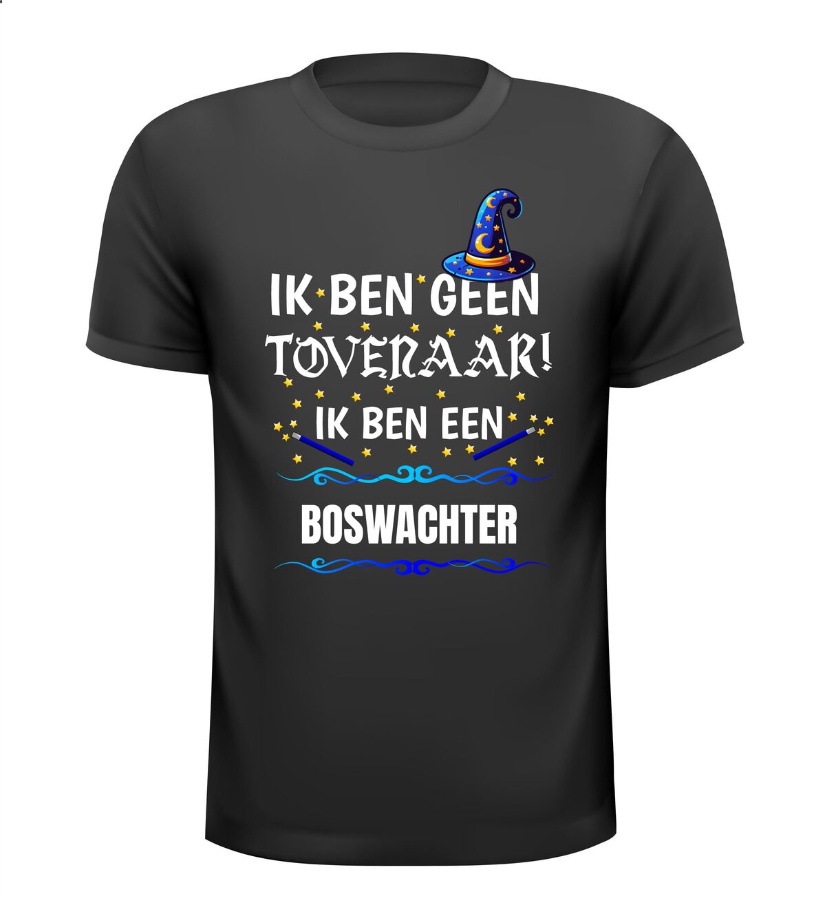 ik ben geen tovenaar ik ben boswachter T-shirt grappig leuk