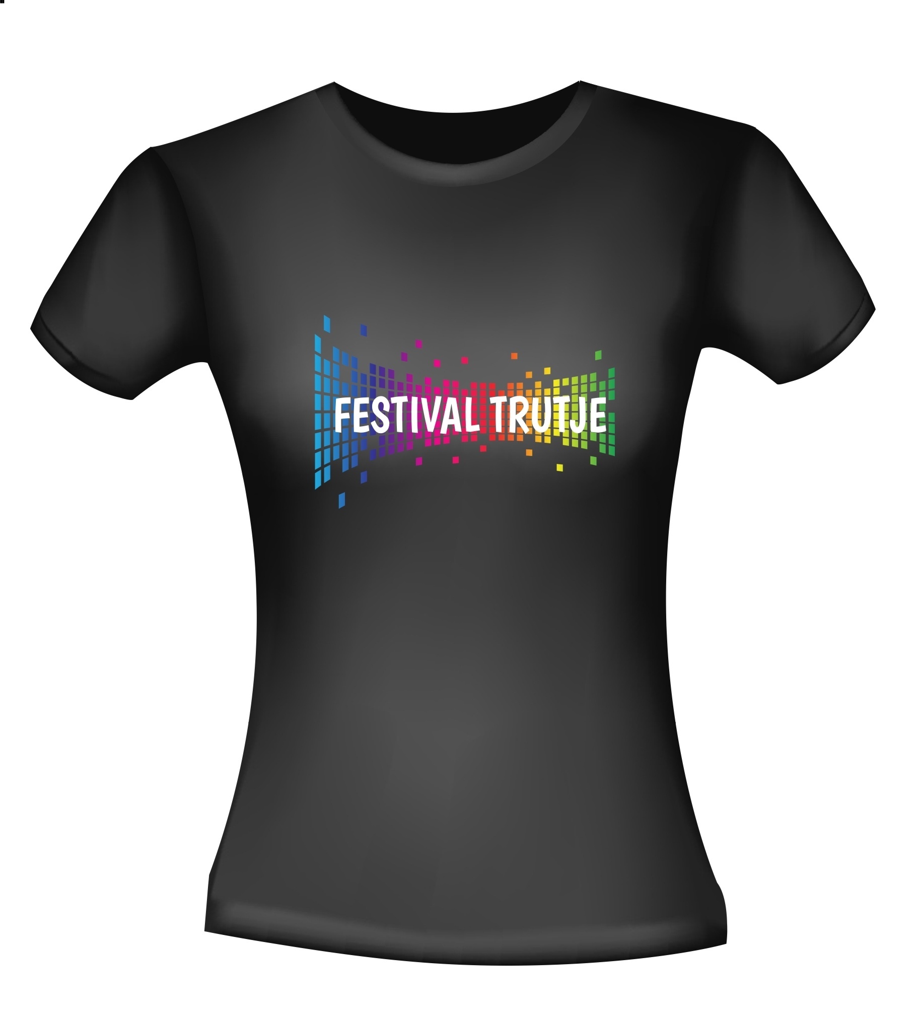 Kleurrijk festival trutje t-shirt voor dames vrolijk
