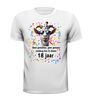 foto 13 Leeftijd shirt full colour 18 jaar met feestelijke afbeelding geit