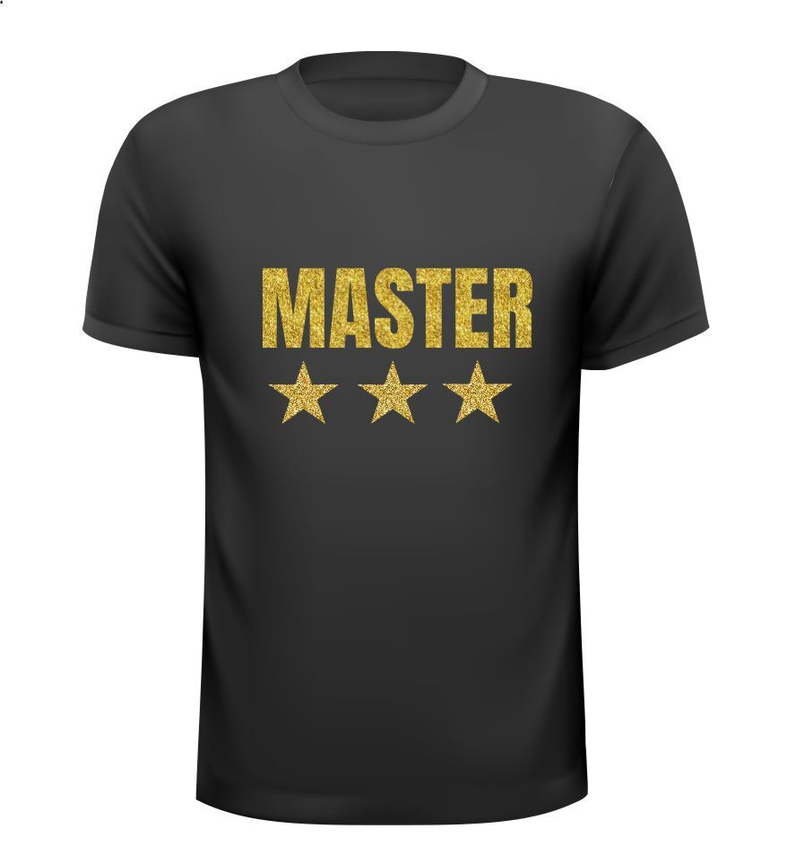 Master T-shirt gouden glitters glamour stijlvol