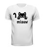 foto 13 Miauw kat poes poezen grappig denkende kat T-shirt grappig