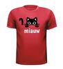 foto 7 Miauw kat poes poezen grappig denkende kat T-shirt grappig