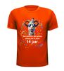 foto 5 Shirt verjaardag met leuke opdruk en tekst full colour 14 jaar