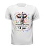 foto 7 Shirt verjaardag met leuke opdruk en tekst full colour 14 jaar