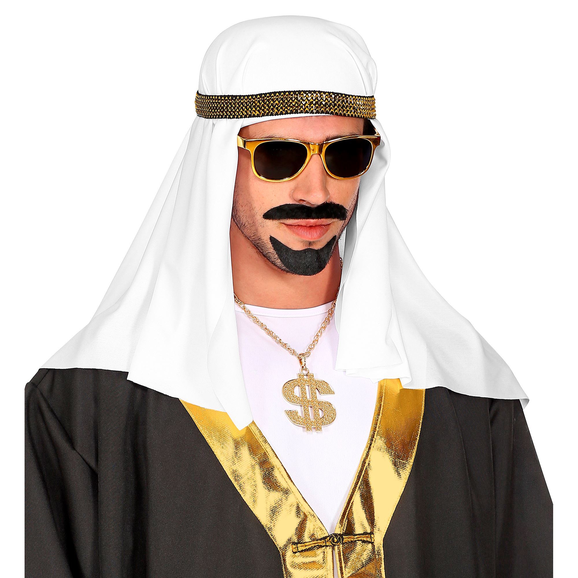 Arabieren keffiyeh hoofddeksel wit voor een echte arabier