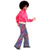 foto 4 Broek disco jaren 70 retro print koning van de dansvloer