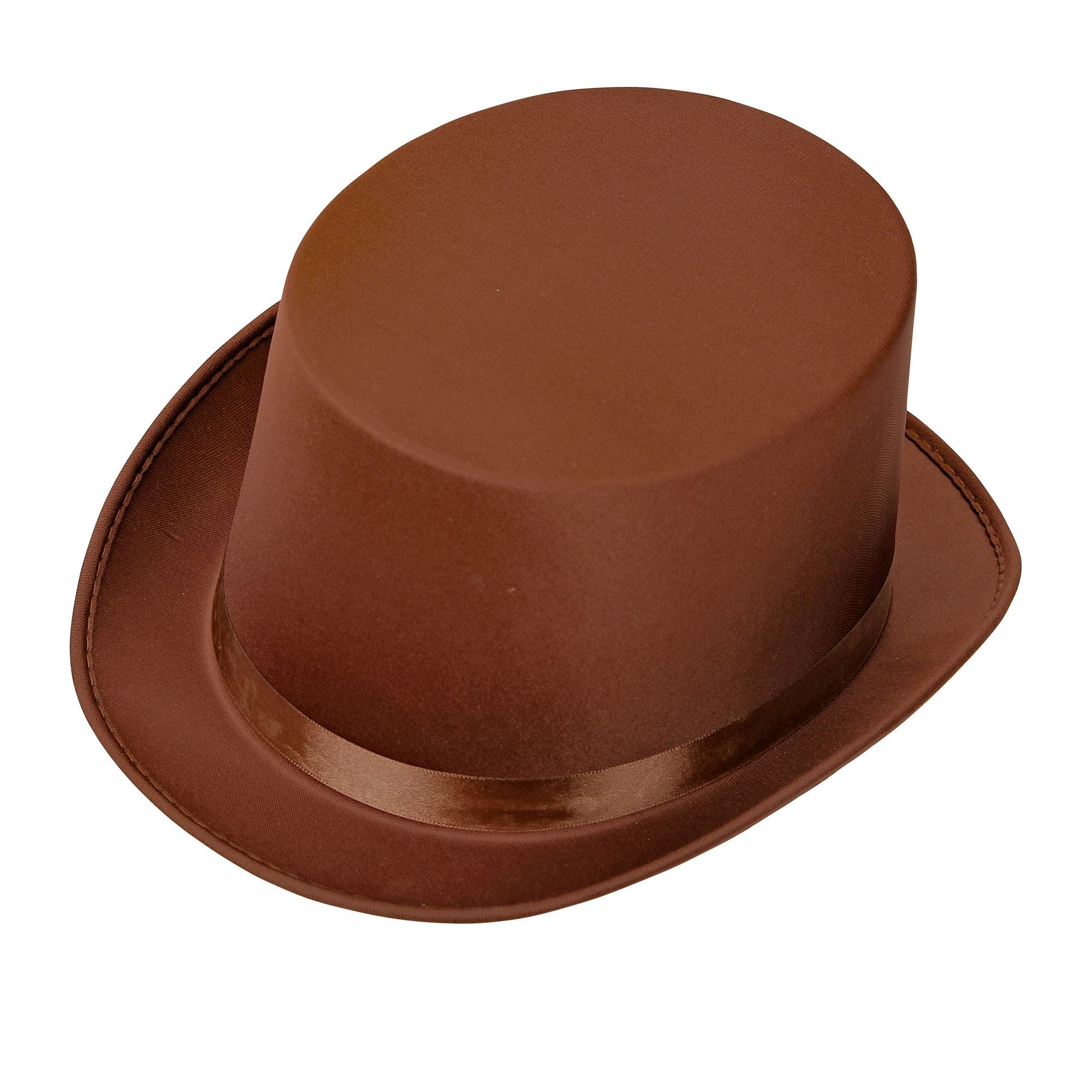 Bruine hoge hoed vintage 
