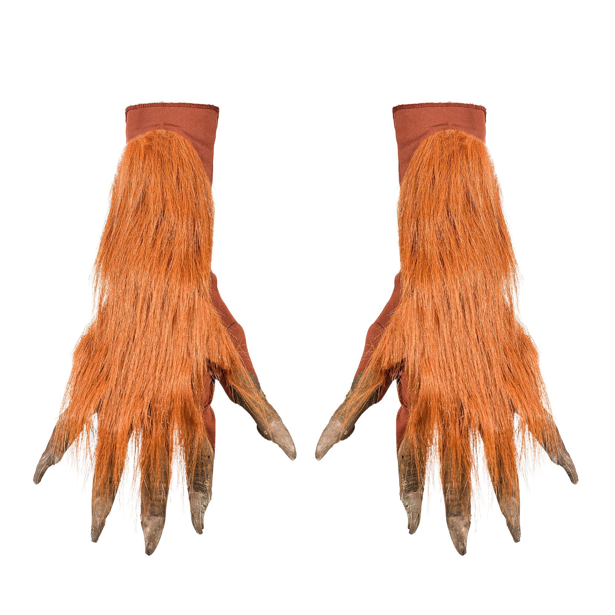 Bruine weerwolven handschoenen voor een grommende weerwolf