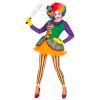 Crazy knettergekke circus clown kostuum jurk vrouw voor halloween