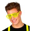 foto 3 Disco bril neon geel met luikjes voor een foute party