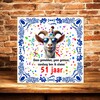 foto 3 Feestelijk spreukentegeltje cadeau 51 jaar verjaardag