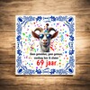 foto 2 Feestelijke verjaardagstegel 69 jaar met grappige tekst en foto geit