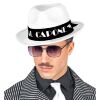 foto 3 Gangster hoed in het wit met opdruk al capone voor een echte feest gangster